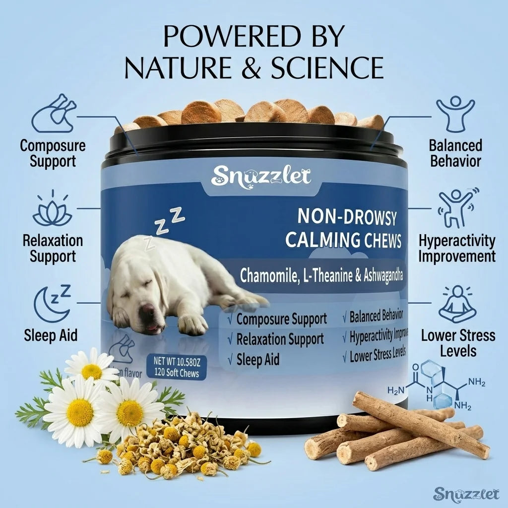 Melatonin for Dogs, Dog Melatonin Calming Chews for Small and Large Dogs - Natural Sleep Aid for Anxiety-120 Soft Chews