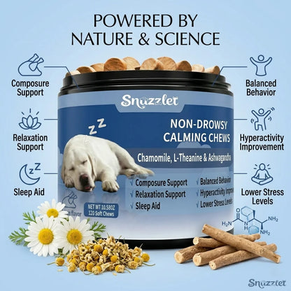 Melatonin for Dogs, Dog Melatonin Calming Chews for Small and Large Dogs - Natural Sleep Aid for Anxiety-120 Soft Chews