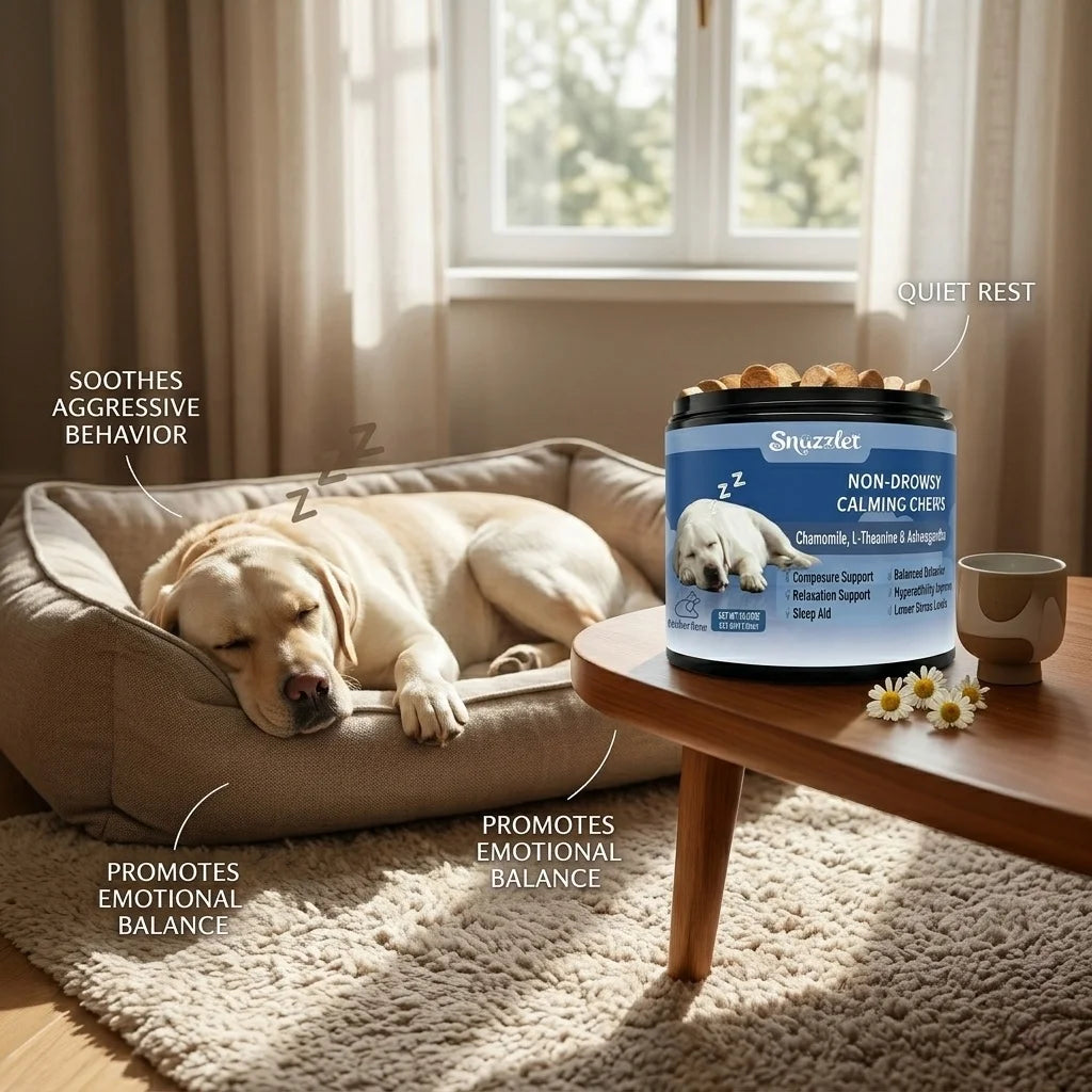 Melatonin for Dogs, Dog Melatonin Calming Chews for Small and Large Dogs - Natural Sleep Aid for Anxiety-120 Soft Chews